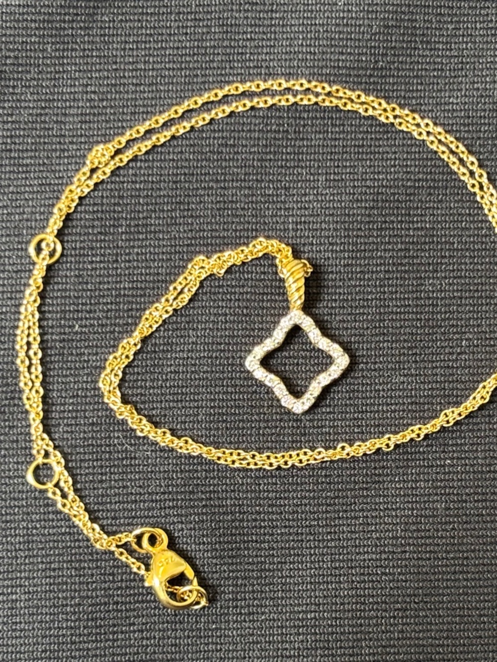 David Yurman diamond gold and Silver Pendant Necklace - Picture 6 of 8